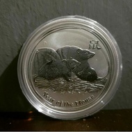 2008 Perth Mint 1 oz Mouse Silver coin