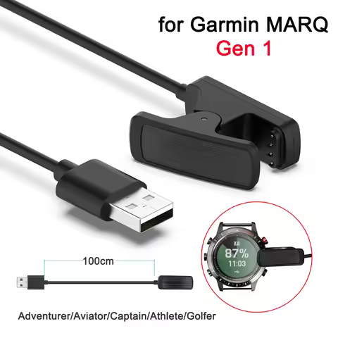 Charger for Garmin MARQ Gen 1 Smartwatch Charging Cable Clip Marq One ( Adventurer /Driver/Aviator/ 