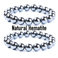 GELANG NATURAL HEMATITE BLUSTIN 10MM