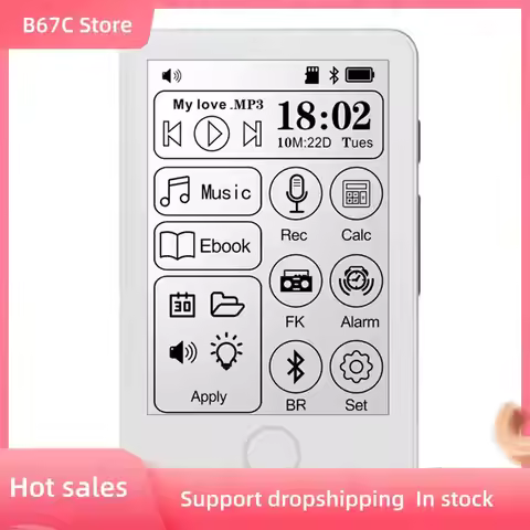 B67C Car Radio Bluetooth Touch Digital 2.8-Inch Ink Screen E-Book Reader Dictionary Portable MP3 Pla
