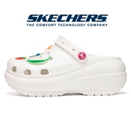 Skechers_MAX CUSHIONING FOAMIES รองเท้าแตะส้นสูงของผู้หญิงในช่วงฤดูร้อนมีความคิดริเริ่มแพลตฟอร์มรองเ