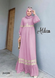 MAXI ALDISA syari GAMIS lebaran SERAGAM Muslim JUMBO