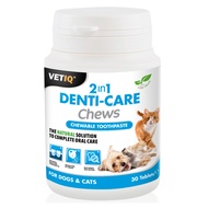 M&amp;C (Vetiq) 2in1 Denti-Care Chews 30 Tablets