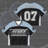 2026 Summer Men's Women's Short Sleeve Casual v-Neck T-shirt Tops Tee ATEEZ ATEEZ Mini Album G-Golde