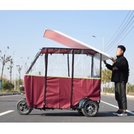 LIEYUWANG CARROOFLEISURE LEISURE MINIBUS TRICYCLE RAIN SHED SUN SHADE ELDERLY FULLY ENCLOSED TRANSPA