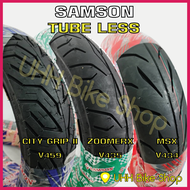 ยางนอกมอเตอร์ไซค์ ขอบ 12 ยางเรเดียล SAMSON (TUBE LESS)