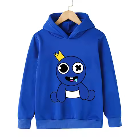 Kids Roblox Hoodie Spring Autumn Rainbow Friends Cozy Sweatshirt