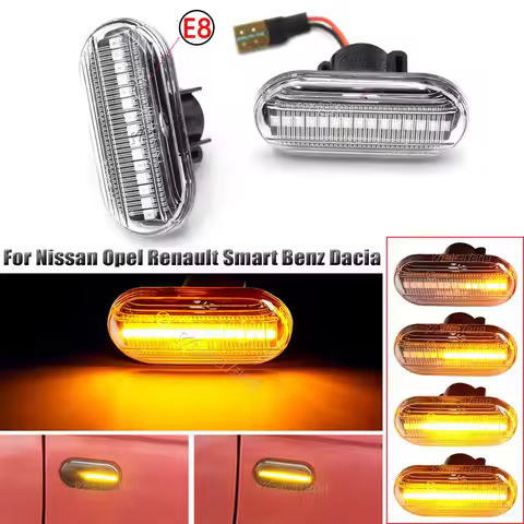 For Renault Clio 1 2 KANGOO MEGANE ESPACE TWINGO MASTER Led Dynamic Side Marker Turn Signal Light fo