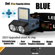 Lampu depan boleh dicas semula Warsun OWL Headlamp Rechargeable Head Lamp 900LM Super Bright Waterpr