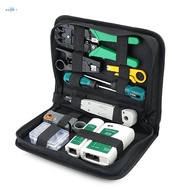 Network Cable Repair Tool Kit Set Rj45 Rj11 Cat6 Cable Tester Test Crimper Crimping Maintenance Stri