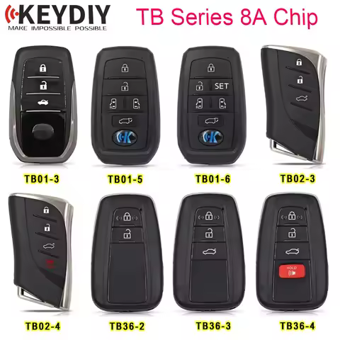 KEYDIY TB 8A Smart Key Remote TB01 TB02 TB36 for Toyota Corolla RAV4 for Lexus ES GS FCCID:0020 0410