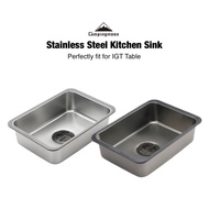 CAMPINGMOON IGT Stainless Steel Lightweight Kitchen Sink CK-26 / BKCK-26