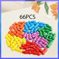 [Flameer2] 66x Board Games Pawns,Multicolor Game Pawns,Game Supplies,Human Shaped