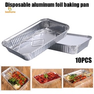 BH☆ Aluminum Foil Pan 10pcs Safe for Use in Freezer Oven and Steam Table 2200ML Aluminum Foil Baking Pan Disposable