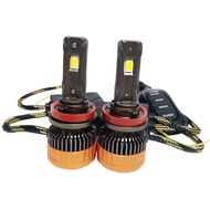 1 คู่ หลอดไฟหน้ารถยนต์รีโมท เปลี่ยนสีได้ ขั้ว H4 H7 H11 รุ่น YK3 10000LM 150W