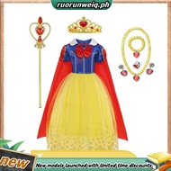 NNJXD Frozen Costume Princess Dress for Girls Snow White Carnival Clothing Kids Cosplay Bella Sleeping Beauty Halloween Dress