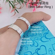 999Silver Ring (Plain)Cincin perak 999