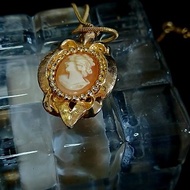 vintage jewelry HYDE PARK 浮雕女神機械懷錶 項鍊 1600元