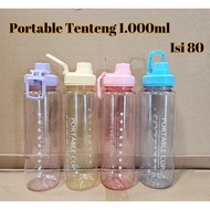 1000ml portable cup bottle 1 L portable bottle portable plastic bottle sports drinking bottle 1000ml