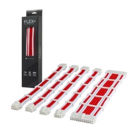 Tecware FLEX PLUS WHITE RED PSU EXTENSION SLEEVED CABLE KIT