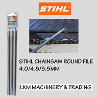STIHL Chainsaw Chain Sharpening Round File(Pengisah Lantai Gergaji Mesin) 4.0mm , 4.8mm &amp; 5.5mm(3 Pi