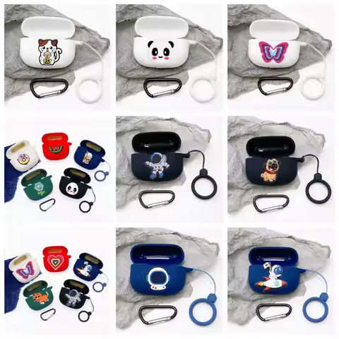 Cartoon Case For DENON PerL / Pro case cute flower Earphone Protect Case Silicone Shockproof hearpho