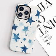Simple Gradient Star Pattern Hard Case Suitable for iPhone 16 17 15 14 13 12 11 PRO MAX Anti-Shock P