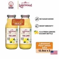 [Twin Pack] Lakewood Organic Pure Lemon (12.5oz x 2 Bottles)
