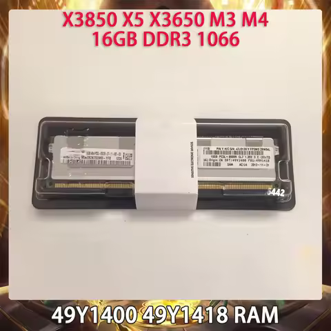 RAM 49Y1400 49Y1418 X3850 X5 X3650 M3 M4 16GB DDR3 1066 PC Server Memory