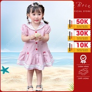VaBein Sailor Dress for Girls, Summer Dress for Girls 1 Year Old, 2 Years Old, 3 Years Old, 4 Years 