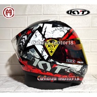 KYT R10 HELMET HANDSOME PACKAGE #3 RED SPOILER 3D | FULL FACE