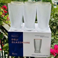 Set of 6 crystal cups, crystal glass cups, drinking cups