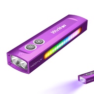 Wurkkos ไฟฉาย EDC อเนกประสงค์ HD01UV มีไฟยูวี365nm และไฟ Led น้ำท่วมสีขาวไฟ RGB ด้านข้าง/สวิตช์คู่