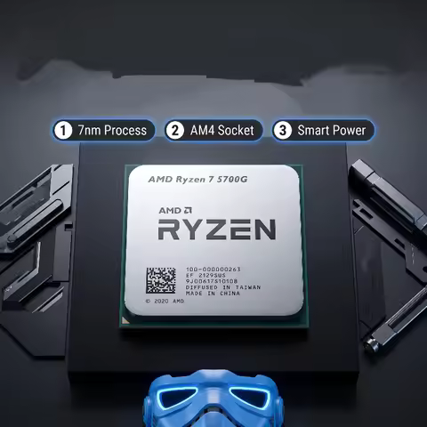 R7 5700G 7nm Integrated Graphics APU AMD Ryzen 7 5700G 8C16T 4.6GHz Boost 16MB Cache 65W Low Power A