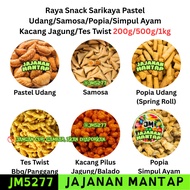 Halal Raya Snack Sarikaya Pastel Udang / Samosa / Popia / Simpul Ayam / Kacang Jagung /Tes Twist 200