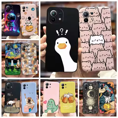 For Xiaomi Mi 11 Lite 5G Case Cute Fashion Painted Cover Soft TPU Phone Case For Xiaomi Mi 11 Pro Mi