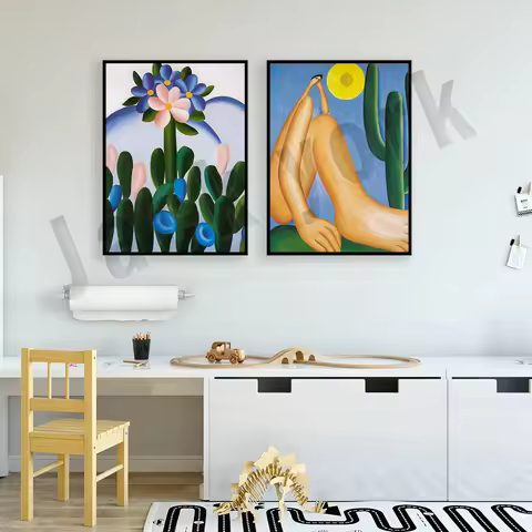Tarsila Do Amaral Morro do Favela Brazilian Prints, Brazilian Religious Art, Floral Art Prints, Home