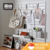 SHIMOYAMA Pegboard DIY Adhesive Pegboard Accessories Desk Organizer Compatible with IKEA Pegboard