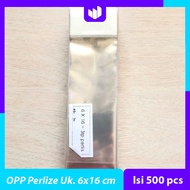 Perlize Hole Opp Plastic 6x16 (+3 cm glue) Contents 500 pcs