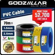 (Godziillar) PVC Insulated Cable 1.5mm / 2.5mm | Auto Control Cable | Kabel Wayar | (Made In Malaysi