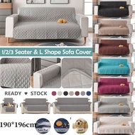 Ready Stock Universal Sofa Covers 2/3 Seater L Shape Waterproof Slipcover Cushion Cover Washable Furniture Protector Non-slip Sofa Mat