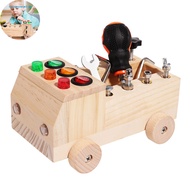 Fine Motor Skills Screwdriver Board Kids Screwdriver Board Wooden Car Screwdriver Board Set for Kids