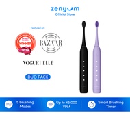 [2.2 SALE - BUY 1 FREE 1] Zenyum Sonic Set of 2 Electric Toothbrushes 2.0 - Rechargeable with 3 Mode
