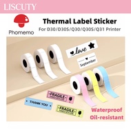 Thermal Label Sticker For Phomemo D30/D30S/Q30/Q30S/Q31 Printer,3 Rolls Per Box