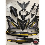 COVER SET Y15ZR V1 V2 RC EXCITER BLACK MATTE YELLOW PREMIUM COVERSET BODYSET Y15ZR Y15 YSUKU NEW ORI