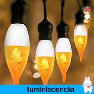 LUMINISCENCIA LED Flame Light Bulbs, Chandelier Base Plastic Candle Fire Light Bulb, Fashion E14 E27