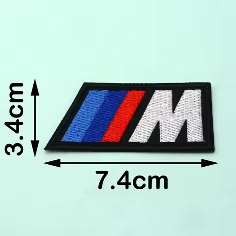 Embroidered Logo Cloth Clothes Car Seat Decorative Patches Decals for BMW M Motorsport 1 3 4 5 6 7 S
