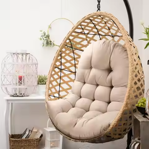 Egg Chair Cushions for Outdoor Furniture Waterproof Egg Chair Cushion Replacement for Hanging Chairs