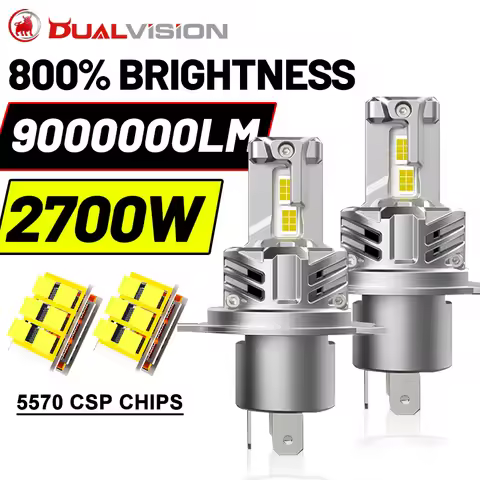 Turbo H4 Led Headlight 2700W 9000000LM Super Canbus Car Light High Low Dual Beam 5570 CSP 1:1 Mini 6