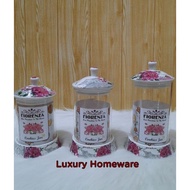 Toples Kaca Fiorenza Set 3 Pcs AK168 / Toples Christy